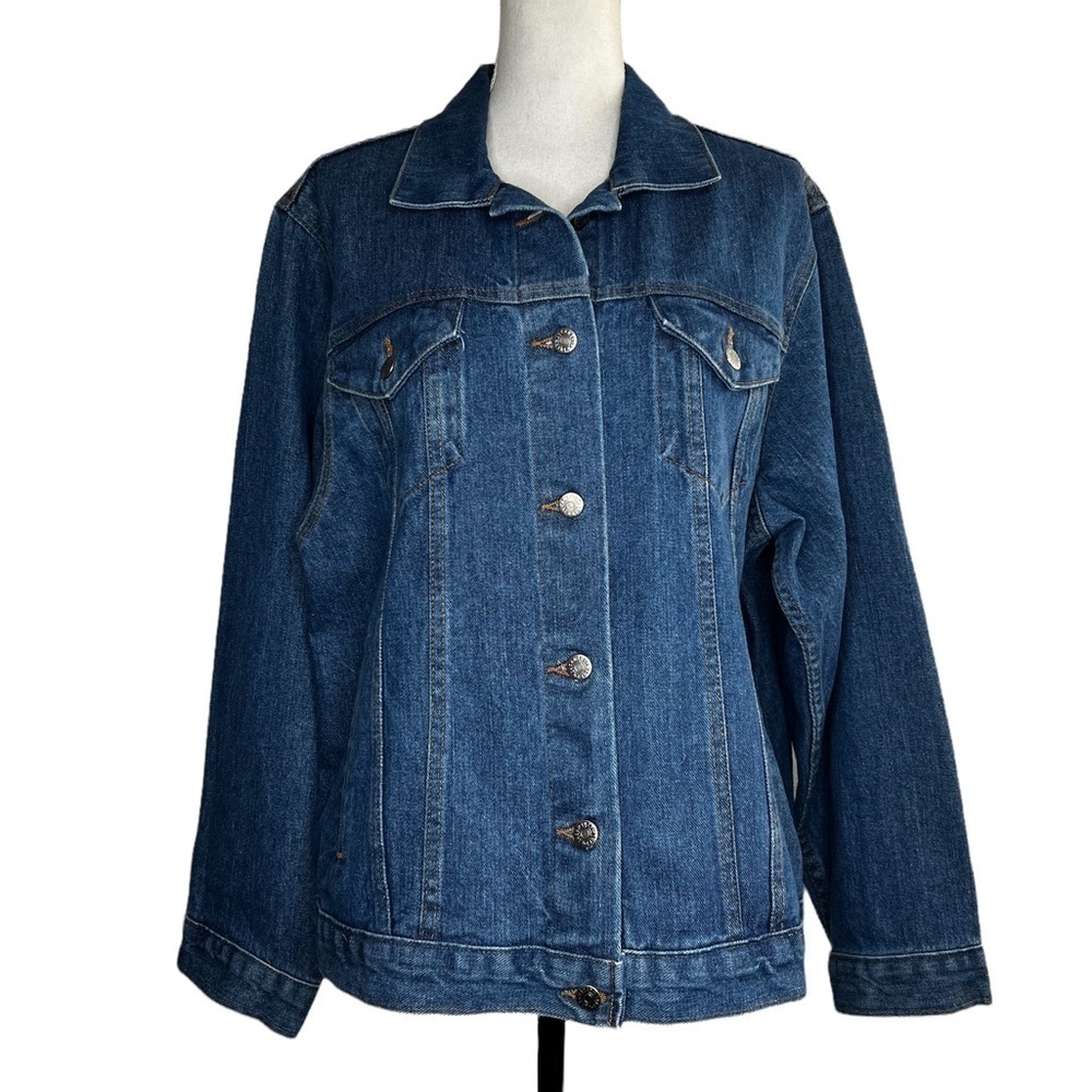 CHEVY Women’s Cotton Denim Jean Button Up Trucker Jacket